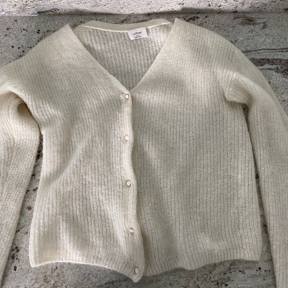 Wilfred Sweaters - Artizia / Wilfred Alpaca Back to Front Cardigan in cream/ivory XXS